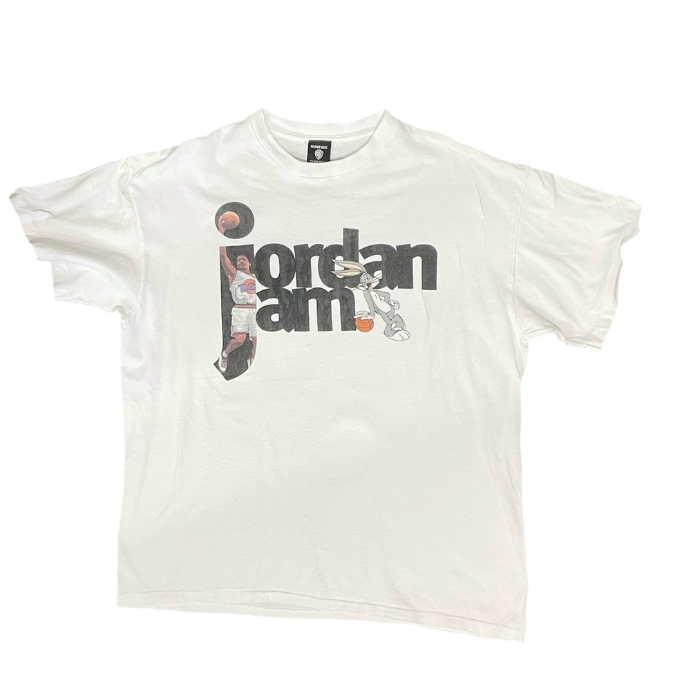Rare Vintage 1995 / 1996 Space Jam Michael Jordan Bugs Bunny Promo Shirt Size XL